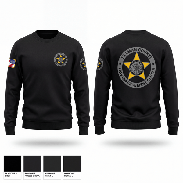 Crew Neck Sweatshirt, Tillman County Law Enforcement Center, Police, Teamtime, Team time, sublimation, custom sports apparel, team uniforms, spirit wear, spiritwear, sports uniforms, custom shirts, team store, custom team store, fundraiser sports, apparel fundraiser