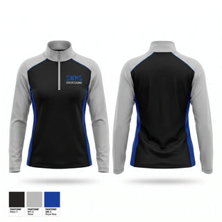Quarter Zip Jacket, SWMS cheerleading, Cheer, Teamtime, Team time, sublimation, custom sports apparel, team uniforms, spirit wear, spiritwear, sports uniforms, custom shirts, team store, custom team store, fundraiser sports, apparel fundraiser
