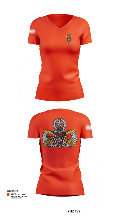 Spartans 31739633 Women's Short Sleeve V-neck Shirt - 103
