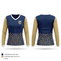 Tattnall County Warriors Women's Long Sleeve V-neck Shirt - 1