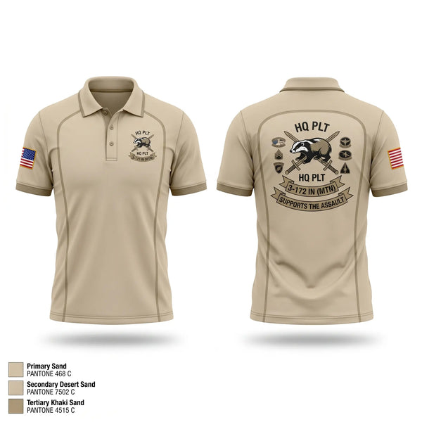 Short Sleeve Performance Polo, F CO 3-172 IBCT, Army, Teamtime, Team time, sublimation, custom sports apparel, team uniforms, spirit wear, spiritwear, sports uniforms, custom shirts, team store, custom team store, fundraiser sports, apparel fundraiser