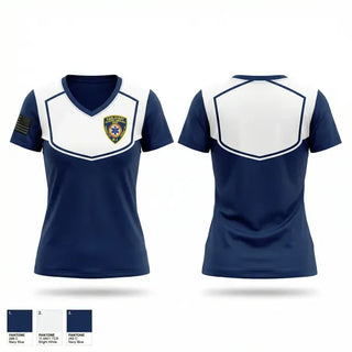 Womens Short Sleeve Vneck Shirt, Carlstadt Volunteer Ambulance Corps, EMS/EMT, Teamtime, Team time, sublimation, custom sports apparel, team uniforms, spirit wear, spiritwear, sports uniforms, custom shirts, team store, custom team store, fundraiser sports, apparel fundraiser