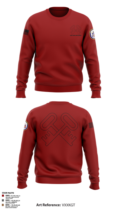 Uss San Antonio Crew Neck Sweatshirt - 1