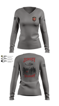 Jersey Dustoff Women's Long Sleeve V-neck Shirt - 4
