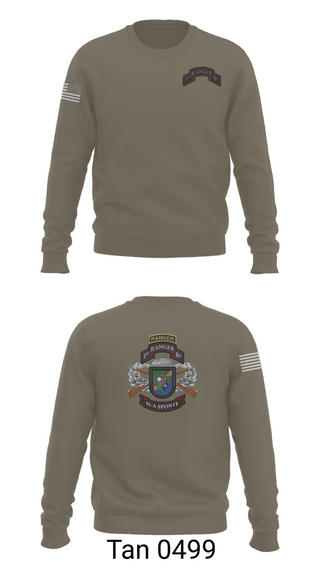 Crew Neck Sweatshirt, 1/75 Ranger Battalion, Army, Teamtime, Team time, sublimation, custom sports apparel, team uniforms, spirit wear, spiritwear, sports uniforms, custom shirts, team store, custom team store, fundraiser sports, apparel fundraiser
