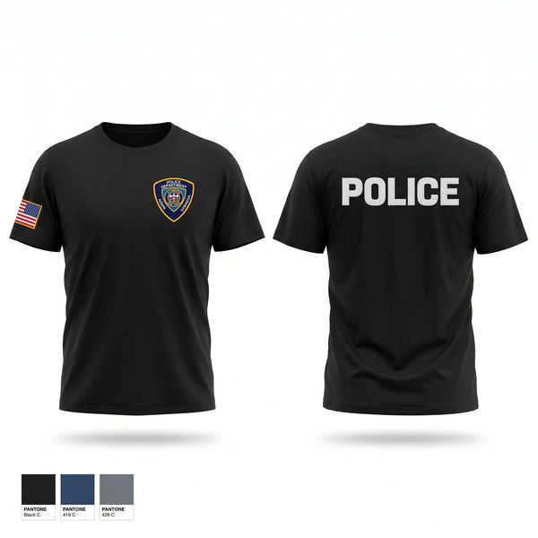 Old School Cotton Feel Shirt, Addis Police Department, Police, Teamtime, Team time, sublimation, custom sports apparel, team uniforms, spirit wear, spiritwear, sports uniforms, custom shirts, team store, custom team store, fundraiser sports, apparel fundraiser