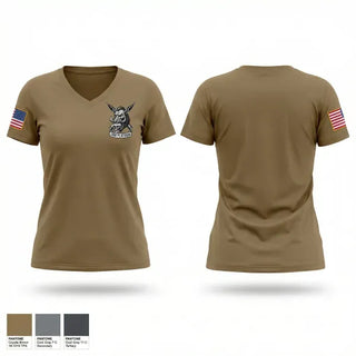Womens Short Sleeve Vneck Shirt, Warthog, Army, Teamtime, Team time, sublimation, custom sports apparel, team uniforms, spirit wear, spiritwear, sports uniforms, custom shirts, team store, custom team store, fundraiser sports, apparel fundraiser