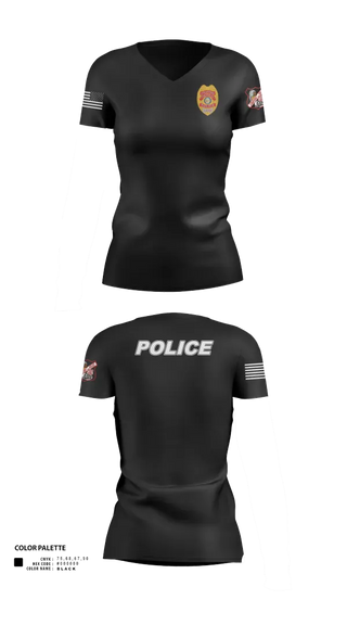 Womens Short Sleeve Vneck Shirt, Strafford Police, Police, Teamtime, Team time, sublimation, custom sports apparel, team uniforms, spirit wear, spiritwear, sports uniforms, custom shirts, team store, custom team store, fundraiser sports, apparel fundraiser