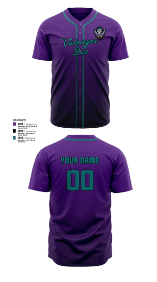 Full Button Baseball Jersey, Valmeyer Bucs, Baseball, Teamtime, Team time, sublimation, custom sports apparel, team uniforms, spirit wear, spiritwear, sports uniforms, custom shirts, team store, custom team store, fundraiser sports, apparel fundraiser