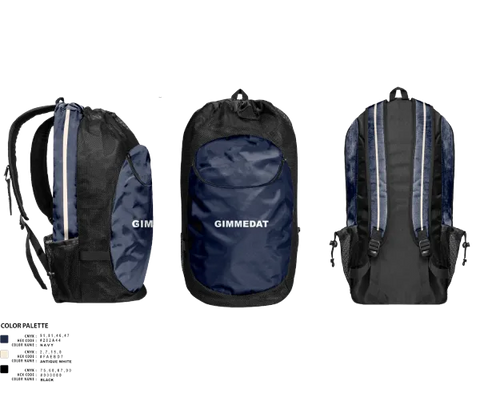 Gear Bag, GIMMEDAT, Men's Basketball, Teamtime, Team time, sublimation, custom sports apparel, team uniforms, spirit wear, spiritwear, sports uniforms, custom shirts, team store, custom team store, fundraiser sports, apparel fundraiser