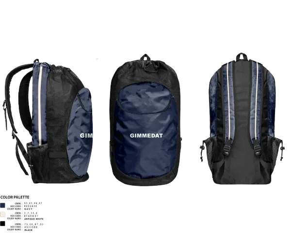 Gear Bag, GIMMEDAT, Men's Basketball, Teamtime, Team time, sublimation, custom sports apparel, team uniforms, spirit wear, spiritwear, sports uniforms, custom shirts, team store, custom team store, fundraiser sports, apparel fundraiser