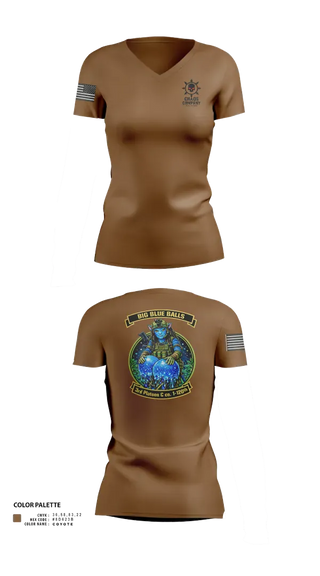 Womens Short Sleeve Vneck Shirt, C. Co. 1-120 3rd PLT, Army, Teamtime, Team time, sublimation, custom sports apparel, team uniforms, spirit wear, spiritwear, sports uniforms, custom shirts, team store, custom team store, fundraiser sports, apparel fundraiser