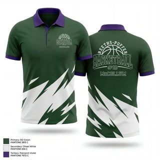Short Sleeve Performance Polo, Reeths- puffer rockets, Men's Basketball, Teamtime, Team time, sublimation, custom sports apparel, team uniforms, spirit wear, spiritwear, sports uniforms, custom shirts, team store, custom team store, fundraiser sports, apparel fundraiser