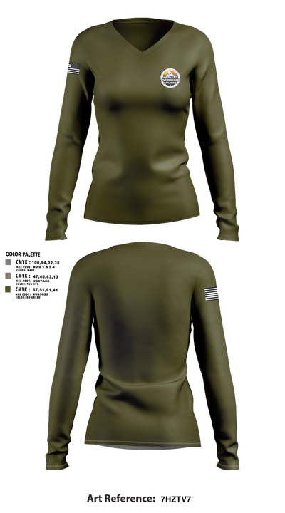 Overboard Marine and RV 25619615 Women's Long Sleeve V-neck Shirt - 14