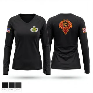Womens Long Sleeve Vneck Shirt, 503d MP BN, Army, Teamtime, Team time, sublimation, custom sports apparel, team uniforms, spirit wear, spiritwear, sports uniforms, custom shirts, team store, custom team store, fundraiser sports, apparel fundraiser