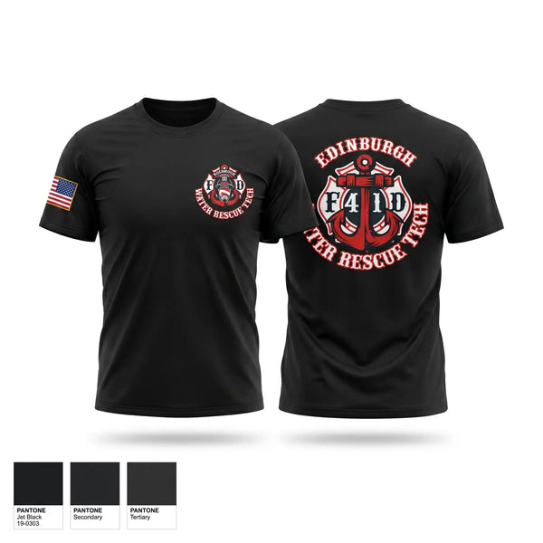 Old School Cotton Feel Shirt, Edinburgh Water Rescue, Fire Department, Teamtime, Team time, sublimation, custom sports apparel, team uniforms, spirit wear, spiritwear, sports uniforms, custom shirts, team store, custom team store, fundraiser sports, apparel fundraiser