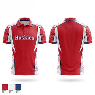 Short Sleeve Performance Polo, Huskies, Men's Basketball, Teamtime, Team time, sublimation, custom sports apparel, team uniforms, spirit wear, spiritwear, sports uniforms, custom shirts, team store, custom team store, fundraiser sports, apparel fundraiser