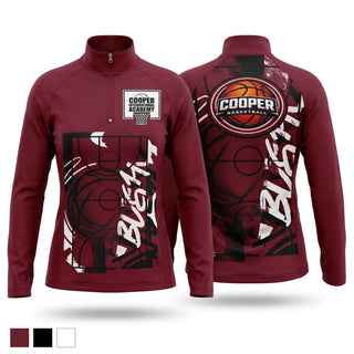 Quarter Zip Jacket, Cooper Academy, Men's Basketball, Teamtime, Team time, sublimation, custom sports apparel, team uniforms, spirit wear, spiritwear, sports uniforms, custom shirts, team store, custom team store, fundraiser sports, apparel fundraiser