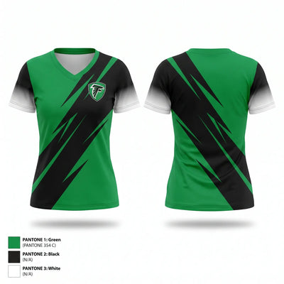 BU13 Rush-Henrietta Falcons Women's Short Sleeve V-neck Shirt - 1