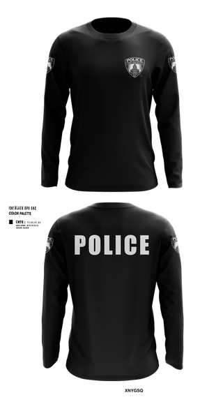 Long Sleeve Performance Shirt, New York Mills Police Department, Police, Teamtime, Team time, sublimation, custom sports apparel, team uniforms, spirit wear, spiritwear, sports uniforms, custom shirts, team store, custom team store, fundraiser sports, apparel fundraiser
