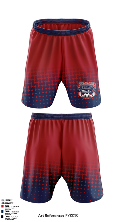 Langhorne Neshaminy United Soccer Club 57923086 Athletic Shorts With Pockets - 1