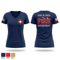 Town of Erwin Fire Department Women's Short Sleeve V-neck Shirt - 1