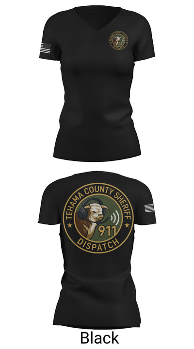 TCSO DISPATCH 56135562 Women's Short Sleeve V-neck Shirt - 27