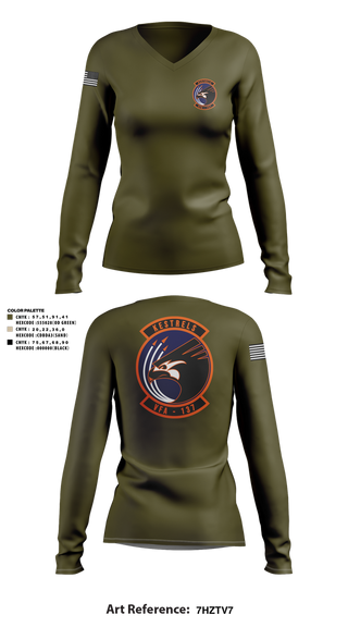 Womens Long Sleeve Vneck Shirt, Kestrels, Navy, Teamtime, Team time, sublimation, custom sports apparel, team uniforms, spirit wear, spiritwear, sports uniforms, custom shirts, team store, custom team store, fundraiser sports, apparel fundraiser