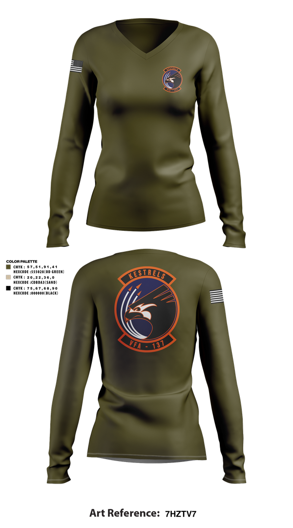 Womens Long Sleeve Vneck Shirt, Kestrels, Navy, Teamtime, Team time, sublimation, custom sports apparel, team uniforms, spirit wear, spiritwear, sports uniforms, custom shirts, team store, custom team store, fundraiser sports, apparel fundraiser