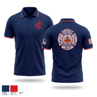 Short Sleeve Performance Polo, Clayton Fire Department, Fire Department, Teamtime, Team time, sublimation, custom sports apparel, team uniforms, spirit wear, spiritwear, sports uniforms, custom shirts, team store, custom team store, fundraiser sports, apparel fundraiser