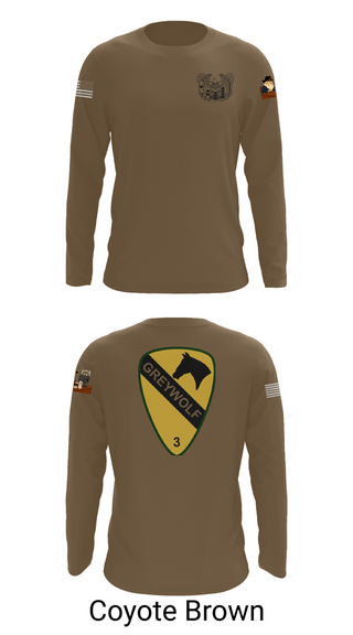 Long Sleeve Performance Shirt, 1st cav Div 3abct, , Teamtime, Team time, sublimation, custom sports apparel, team uniforms, spirit wear, spiritwear, sports uniforms, custom shirts, team store, custom team store, fundraiser sports, apparel fundraiser