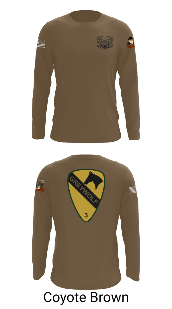 Long Sleeve Performance Shirt, 1st cav Div 3abct, , Teamtime, Team time, sublimation, custom sports apparel, team uniforms, spirit wear, spiritwear, sports uniforms, custom shirts, team store, custom team store, fundraiser sports, apparel fundraiser
