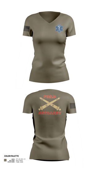 Womens Short Sleeve Vneck Shirt, 1-118th FA, National Guard, Teamtime, Team time, sublimation, custom sports apparel, team uniforms, spirit wear, spiritwear, sports uniforms, custom shirts, team store, custom team store, fundraiser sports, apparel fundraiser