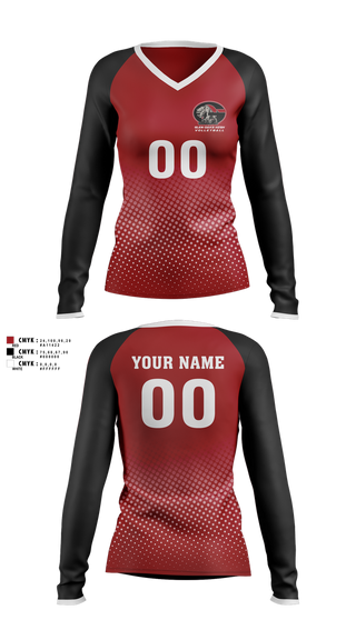 Womens Long Sleeve Vneck Shirt, Glen oaks, Track & Field, Teamtime, Team time, sublimation, custom sports apparel, team uniforms, spirit wear, spiritwear, sports uniforms, custom shirts, team store, custom team store, fundraiser sports, apparel fundraiser