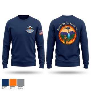Crew Neck Sweatshirt, Blue Ridge Fire Resources, Fire Department, Teamtime, Team time, sublimation, custom sports apparel, team uniforms, spirit wear, spiritwear, sports uniforms, custom shirts, team store, custom team store, fundraiser sports, apparel fundraiser
