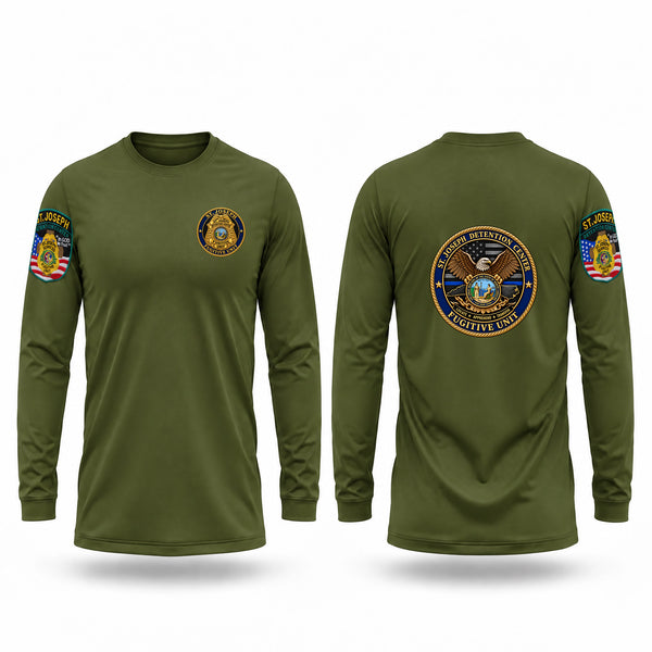 Long Sleeve Performance Shirt, ST. JOSEPH DETENTION CENTER FUGITIVE UNIT, Police, Teamtime, Team time, sublimation, custom sports apparel, team uniforms, spirit wear, spiritwear, sports uniforms, custom shirts, team store, custom team store, fundraiser sports, apparel fundraiser