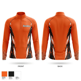 Quarter Zip Jacket, Bombers, Softball, Teamtime, Team time, sublimation, custom sports apparel, team uniforms, spirit wear, spiritwear, sports uniforms, custom shirts, team store, custom team store, fundraiser sports, apparel fundraiser
