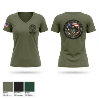 Womens Short Sleeve Vneck Shirt, 12th Precinct Special Operations, Police, Teamtime, Team time, sublimation, custom sports apparel, team uniforms, spirit wear, spiritwear, sports uniforms, custom shirts, team store, custom team store, fundraiser sports, apparel fundraiser