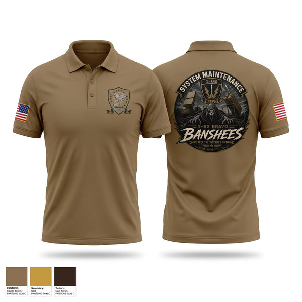 Short Sleeve Performance Polo, 1-62 bravo, Army, Teamtime, Team time, sublimation, custom sports apparel, team uniforms, spirit wear, spiritwear, sports uniforms, custom shirts, team store, custom team store, fundraiser sports, apparel fundraiser