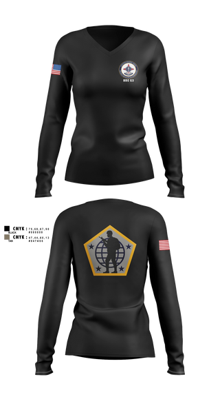 Womens Long Sleeve Vneck Shirt, HRC G3, Army, Teamtime, Team time, sublimation, custom sports apparel, team uniforms, spirit wear, spiritwear, sports uniforms, custom shirts, team store, custom team store, fundraiser sports, apparel fundraiser