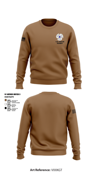 Crew Neck Sweatshirt, 1-222 Aviaition Regiment, Army, Teamtime, Team time, sublimation, custom sports apparel, team uniforms, spirit wear, spiritwear, sports uniforms, custom shirts, team store, custom team store, fundraiser sports, apparel fundraiser