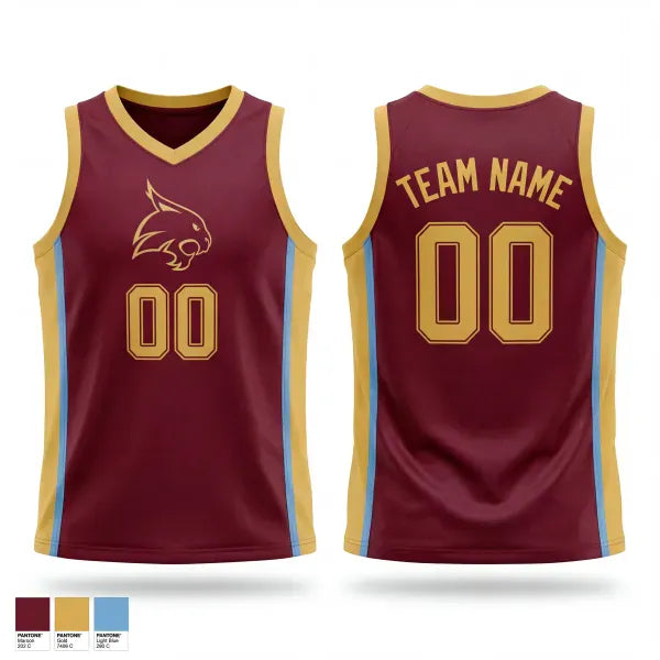 Mens Basketball Jersey, Explorer Bobcats, Men's Basketball, Teamtime, Team time, sublimation, custom sports apparel, team uniforms, spirit wear, spiritwear, sports uniforms, custom shirts, team store, custom team store, fundraiser sports, apparel fundraiser
