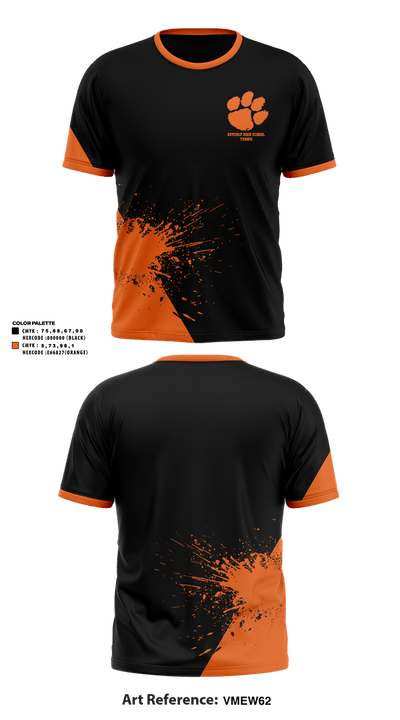 Beverly High School Tennis 42546439 Short Sleeve Performance Shirt - 1