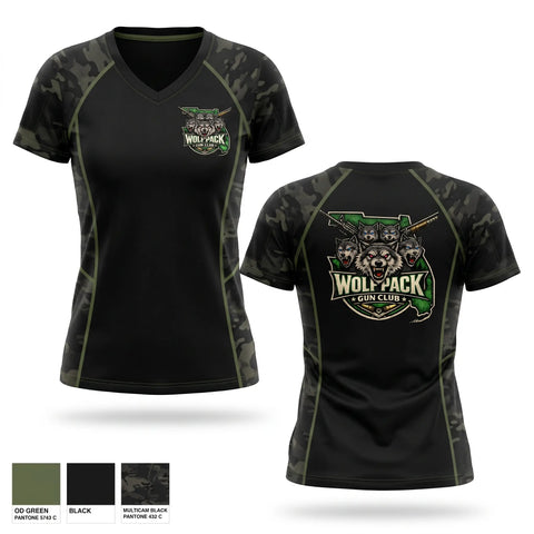 Womens Short Sleeve Vneck Shirt, The Wolfpack Gun Club, , Teamtime, Team time, sublimation, custom sports apparel, team uniforms, spirit wear, spiritwear, sports uniforms, custom shirts, team store, custom team store, fundraiser sports, apparel fundraiser