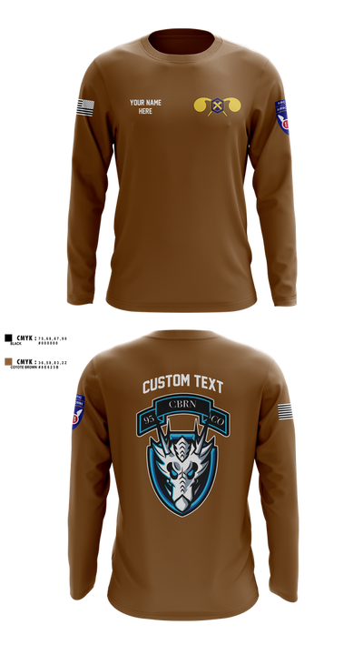 1st Platoon, 95th CBRN 66149028 Long Sleeve Performance Shirt 3