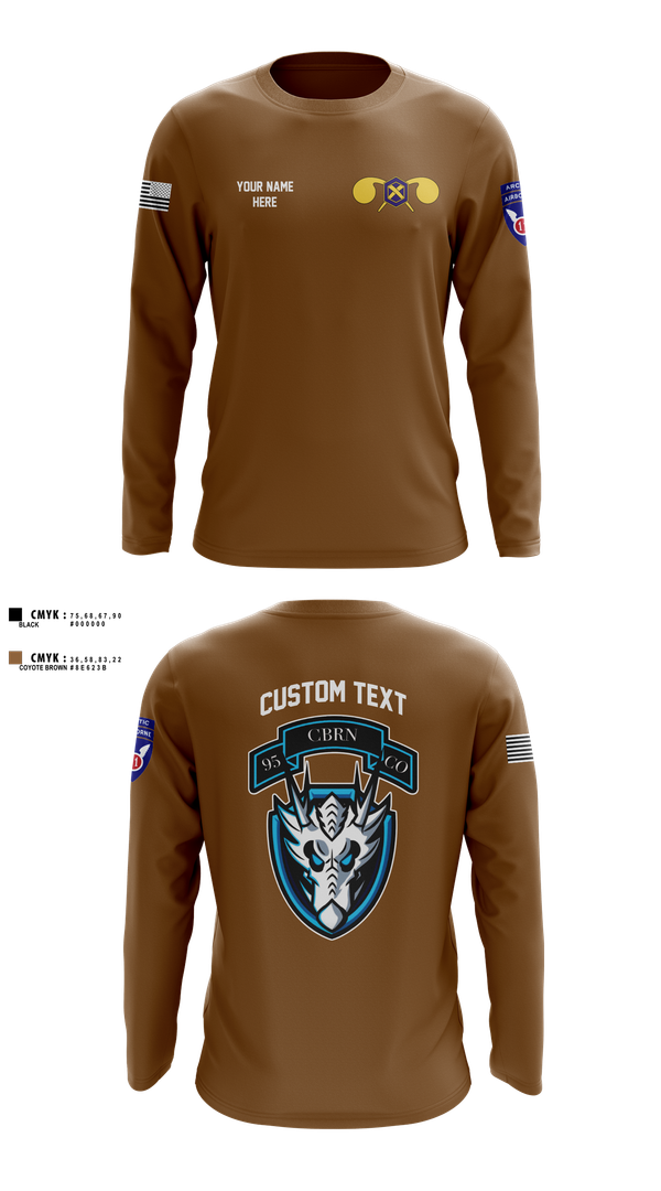Long Sleeve Performance Shirt, 1st Platoon, 95th CBRN, Army, Teamtime, Team time, sublimation, custom sports apparel, team uniforms, spirit wear, spiritwear, sports uniforms, custom shirts, team store, custom team store, fundraiser sports, apparel fundraiser