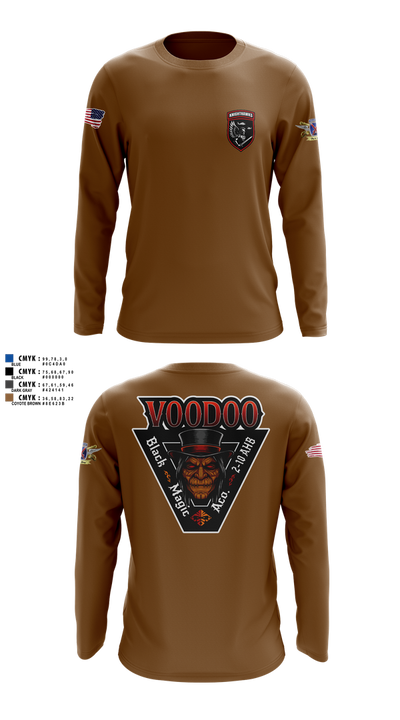 2-10 AHB Knighthawks 14380811 Long Sleeve Performance Shirt 59