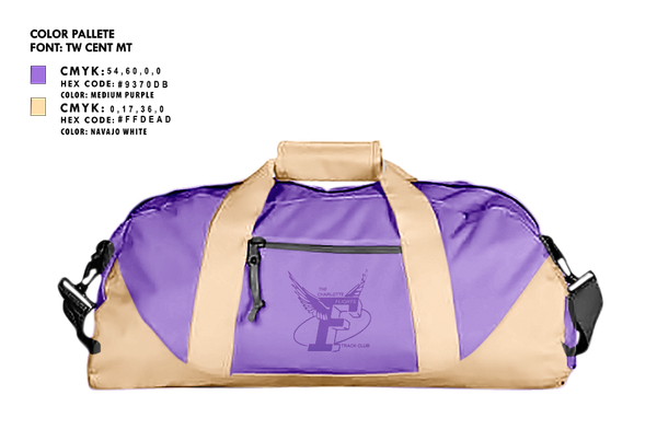 Duffle Bag, The Charlotte Flights, Track & Field, Teamtime, Team time, sublimation, custom sports apparel, team uniforms, spirit wear, spiritwear, sports uniforms, custom shirts, team store, custom team store, fundraiser sports, apparel fundraiser