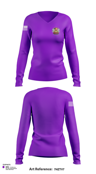 Womens Long Sleeve Vneck Shirt, Kings Bay PMT, , Teamtime, Team time, sublimation, custom sports apparel, team uniforms, spirit wear, spiritwear, sports uniforms, custom shirts, team store, custom team store, fundraiser sports, apparel fundraiser