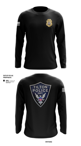 Long Sleeve Performance Shirt, Tilton Police Department, Police, Teamtime, Team time, sublimation, custom sports apparel, team uniforms, spirit wear, spiritwear, sports uniforms, custom shirts, team store, custom team store, fundraiser sports, apparel fundraiser